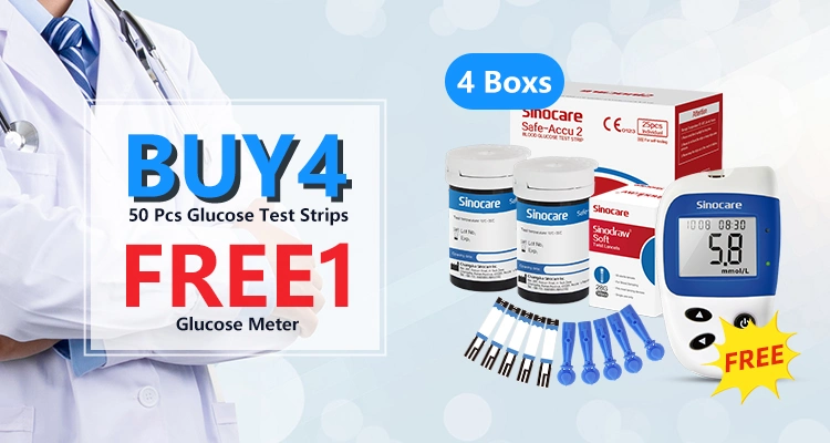 Sinocare Diabetic Test Strips Accuracy Glucose Meter Blood Glucose Meter Glucose Monitor